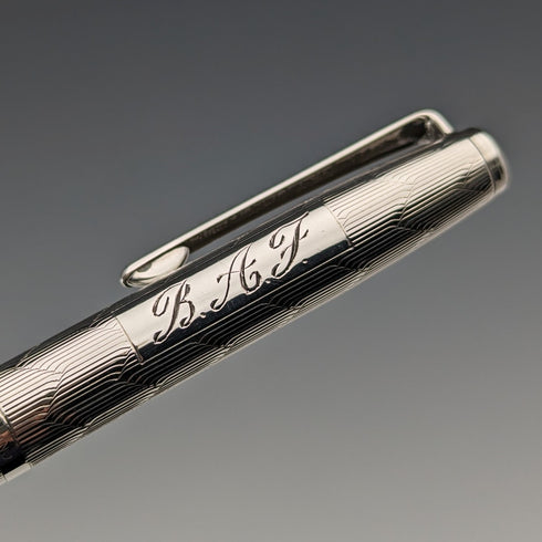 1965 British Yard O'Red Sterling Silver Push-Pull Pencil in Case